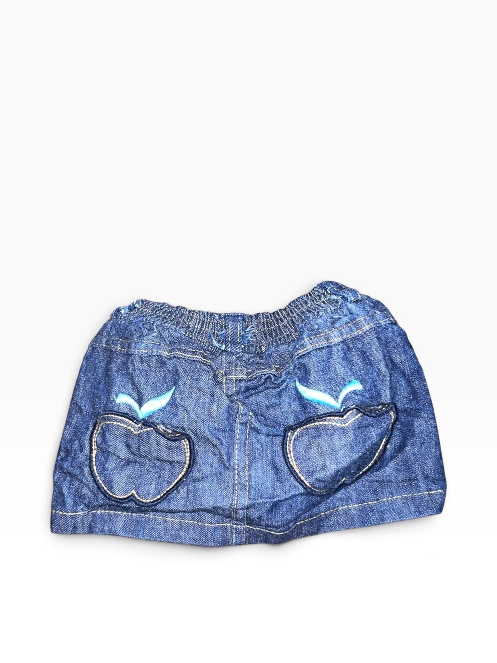 Vintage Apple Bottom Jeans Baby 0/3M Mini Skirt Skort Y2K Denim